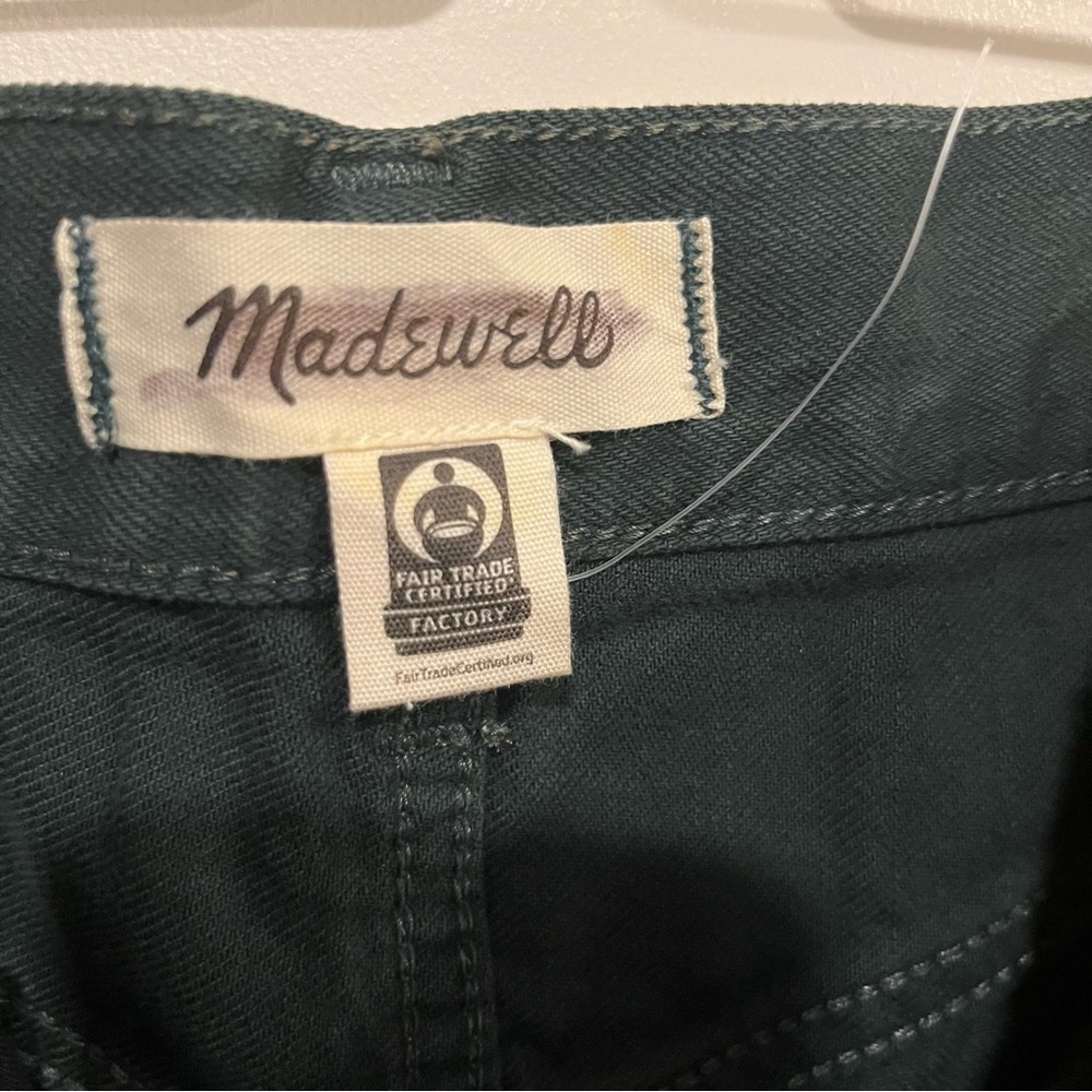 Madewell Superwide Leg Forest Green High Rise Jeans 23 - Picture 7 of 10
